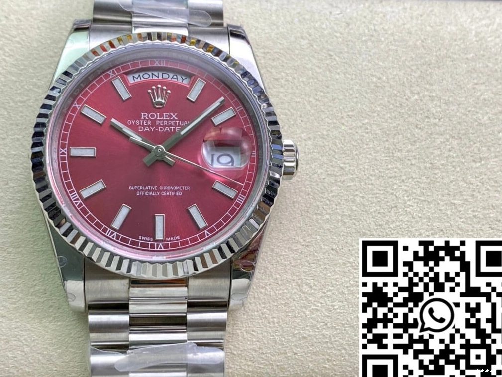 EW Date Factory 18k Day 118239 Rolex White Gold 0325